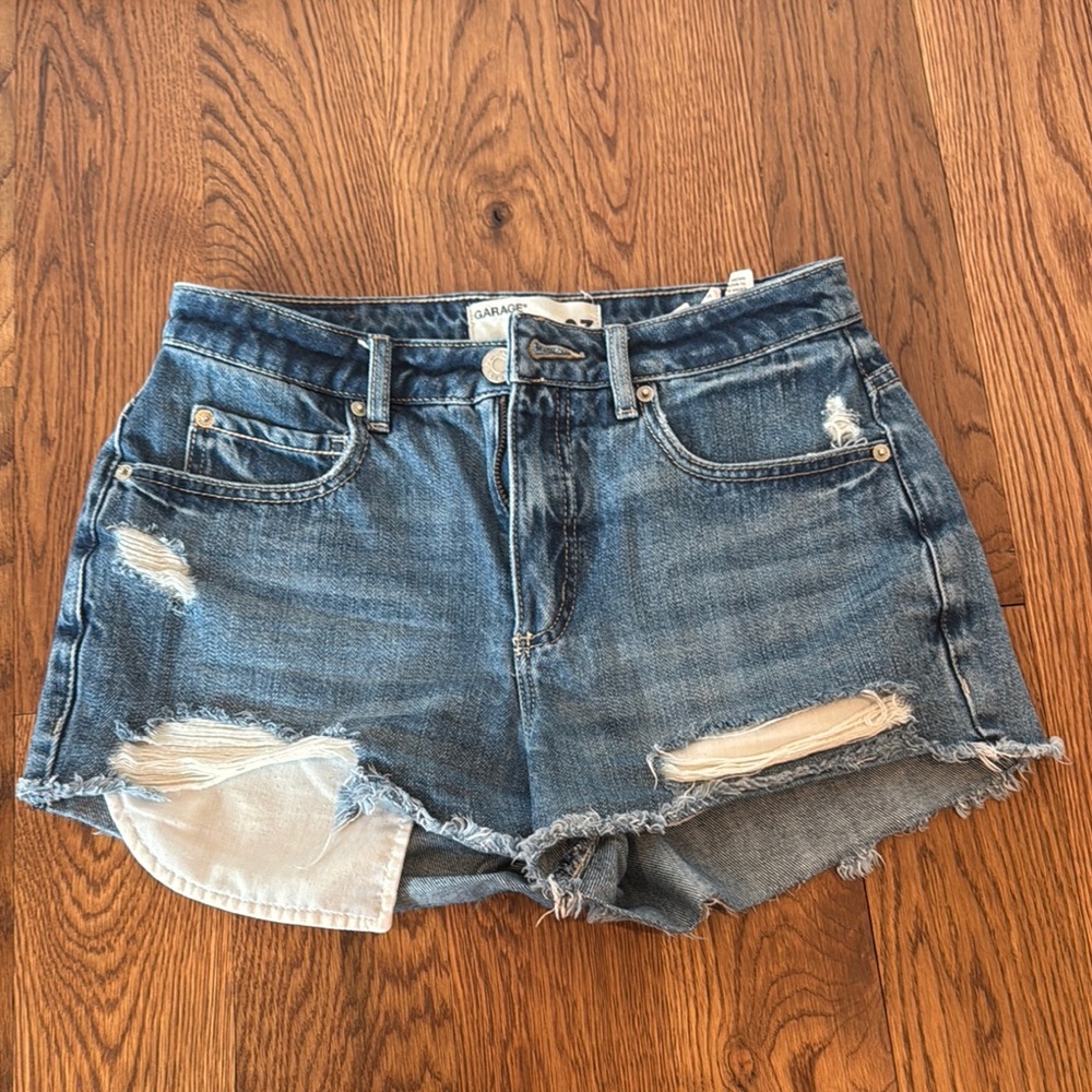 Distressed Denim Shorts